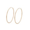 Arracadas Grandes Lisas Ligeras Tubulares Oro 18K Laminado Dorado