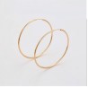 Arracadas Grandes Lisas Ligeras Tubulares Oro 18K Laminado Dorado