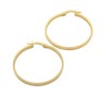 Arracadas Lisas 3.2 Cm Oro Italiano Sólido 14k