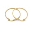 Arracadas Lisas 3.2 Cm Oro Italiano Sólido 14k