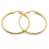 Arracadas Lisas 3.3 Cm Oro Sólido 14k