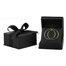 Arracadas Lisas 3.3 Cm Oro Sólido 14k