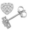 Aretes Corazón en Plata Esterlina y Diamantes Éticos 0.25ct