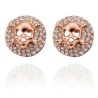 Aretes Ocean Heart, Baño oro rosa, 18K, ACM5-14-36