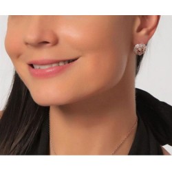 Aretes Ocean Heart, Baño oro rosa, 18K, ACM5-14-36
