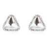 Aretes Ocean Heart, Baño oro blanco, 18K, ACO10-14-43